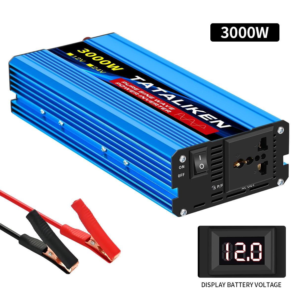 Pure Sine Wave Inverter 1000W-4000W DC 12V to AC 220V 50hz Power Inverter Charger Adapter Universal Socket | Fugo Best